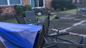 Pictured: Damaged lawn furniture