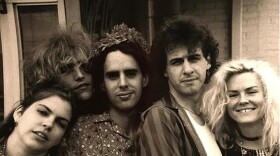 Fetchin Bones band members pose for a photo in the 1980s.