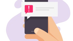 An illustration of a text message alert.