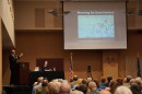 State Reps. Scott Barger (left) and Andrea Verobish (right, behind table) held an informational meeting on data centers Thursday, Sept. 24, 2026 at the Blair County Convention Center.