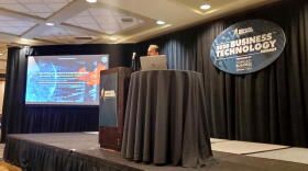 FBI Assistant Special Agent in Charge Robert Middleton speaks at the Indiana Chamber of Commerce’s two-day Business Technology Summit.