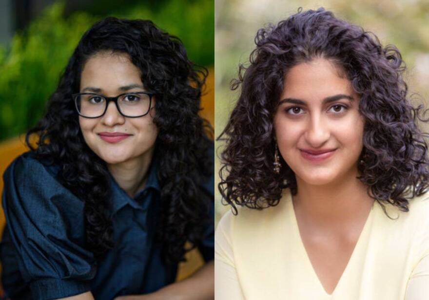 Sola Mahfouz (left) and Malaina Kapoor (right) are the authors of "Defiant Dreams." (Courtesy of Mark Wilson Images and Opened Shutter Photography)