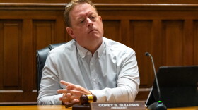 Winchester City Council President Corey Sullivan, a Republican, at a council meeting on October 13, 2026.