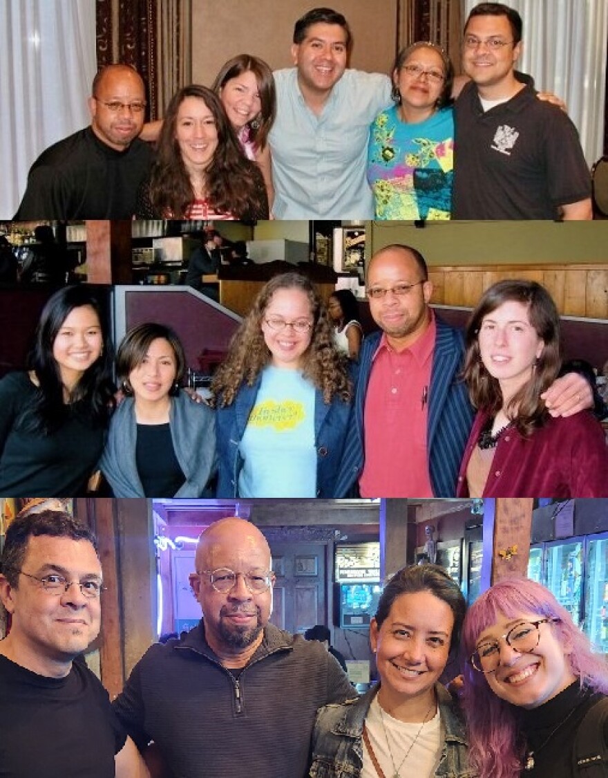 Group shots of people.