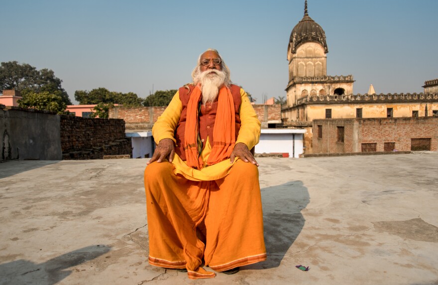 Satendra Das, 80, is the chief priest in waiting for the Ram temple, which has not yet been built in Ayodhya.
