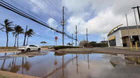 Flooding near Farrington Highway and Lualualei Naval Road on Monday, Sept. 8, 2026.