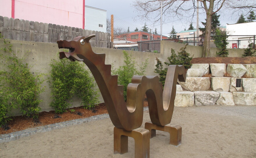 The International Children's Park was built in 1981. It features a dragon sculpture by Gerard Tsutakawa.