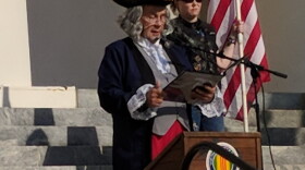 Joe West portrays Benjamin Franklin reading the full text of the Declaration of Independence.