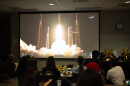 TSU Students watch a Falcon 9 rocket launch with their satellite on board.