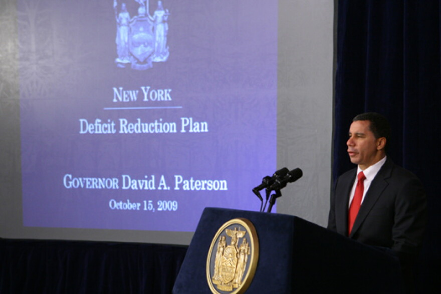Governor Paterson held a press conference in Albany on Thursday presenting his plan to reduce the state deficit by $5 billion in two years.