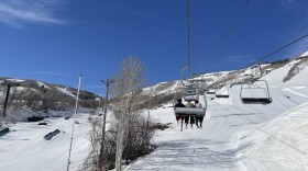 On the First Time lift at Park City Mountain, which is owned by Vail Resorts.