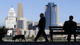 The Cincinnati skyline as seen from Covington, Ky. Indiana and Ohio have shown higher COVID rates compared to Kentucky, and health officials believe the region's interconnectivity is contributing to Northern Kentucky's rising numbers.