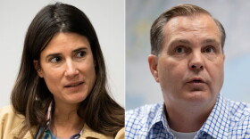 U.S. Rep. Marie Gluesenkamp Perez, left, and Washington state Sen. Minority Leader John Braun, will face off in November.