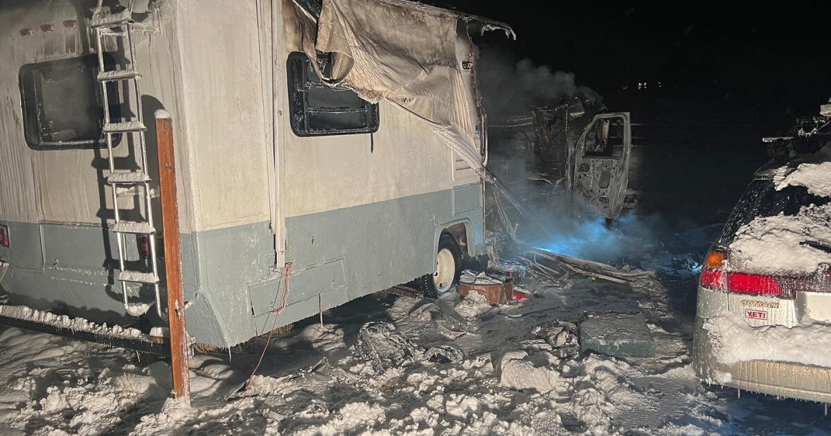 No injuries but RV destroyed in Monday evening fire