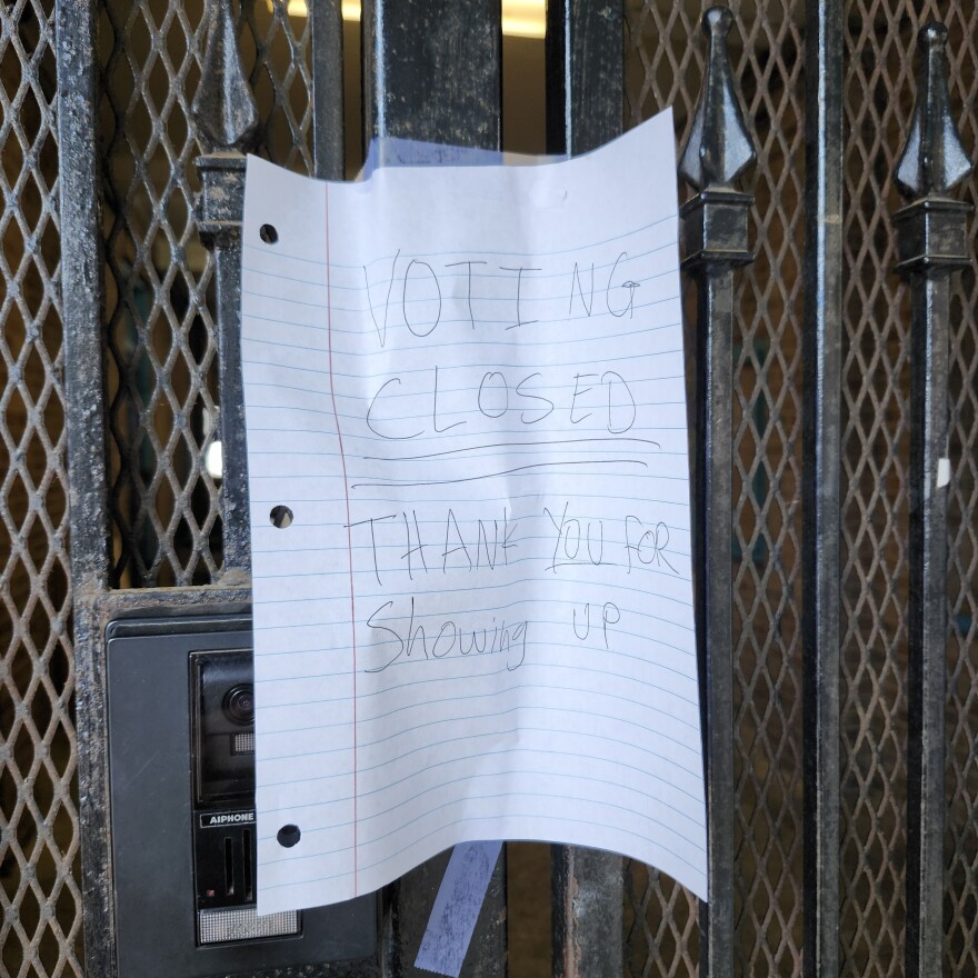 Adrianne Montoya was disappointed when she showed up to vote Saturday morning and the poll was closed.