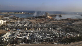 Smoke rises from the scene of an explosion that hit the seaport of Beirut, Lebanon, Wednesday, Aug. 5, 2020. (Bilal Hussein/AP Photo)