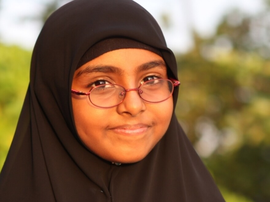 2010 competitor Rifdha Rasheed. Her attempt to win an international Koran recitation competition is chronicled in the HBO documentary <em>Koran By Heart.</em>