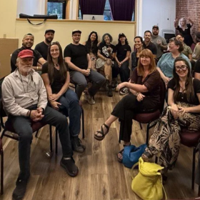 Participants at the MusicOregon Bend Listening Session at the Tower Theatre in June 2026.