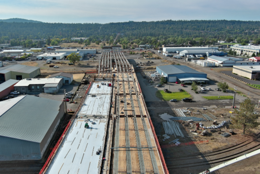 Construction continues on the middle segments of the North Spokane Corridor.