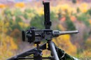 The M2A1 .50 caliber machine gun, informally known as “Ma Deuce” has an effective range of 2,000 yards and a maximum effective range of 2,200 yards when fired from a tripod.