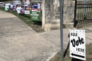 Entrance to the parking lot at the Lions Field Adult and Senior Center, 2809 Broadway, San Antonio, TX 78209.