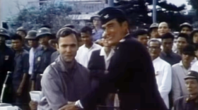 Navy pilot Robert Wideman on the day in 1973 he was released from capitivity in Vietnam.