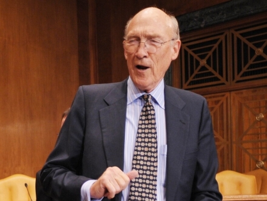 Fiscal Commission co-chair Alan Simpson prepares for a meeting of the National Commission on Fiscal Responsibility and Reform. The Commission released a draft proposal this week.