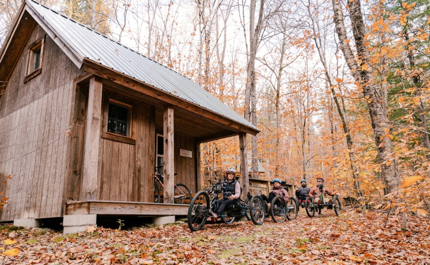 Maine Adaptive Spots participants enjoy the buildings and space.