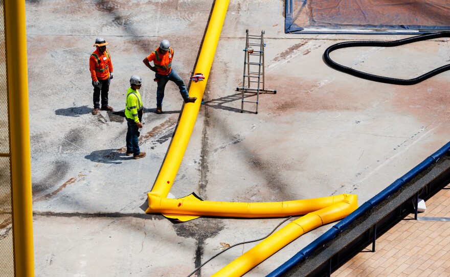 The City of St. Petersburg is working on Tropicana Field to get the stadium ready for the Tampa Bay Rays' 2026 season.