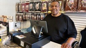Ricky Brinkley, a 65-year-old Democrat, is a retired truck driver working in his daughter's beauty supply store in Nashville, N.C., March 11, 2026. Brinkley says he votes in every presidential election but not all midterms — and never hears directly from candidates for high office. Voters like Brinkley will be critical to Democratic Senate candidate Roy Cooper's campaign this fall.