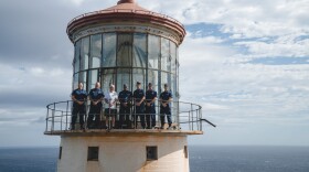 Ron Cianfarani, retired U.S. Coast Guard senior chief petty officer and the final manual caretaker of the Makapu’u Lighthouse, receives a guided tour from the Coast Guard's Aids to Navigation Team Honolulu on Jan. 24, 2024.