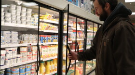 Michael Yingst was looking for eggs at the AC grocery store in Dillingham on Tuesday, Jan. 3, 2023.