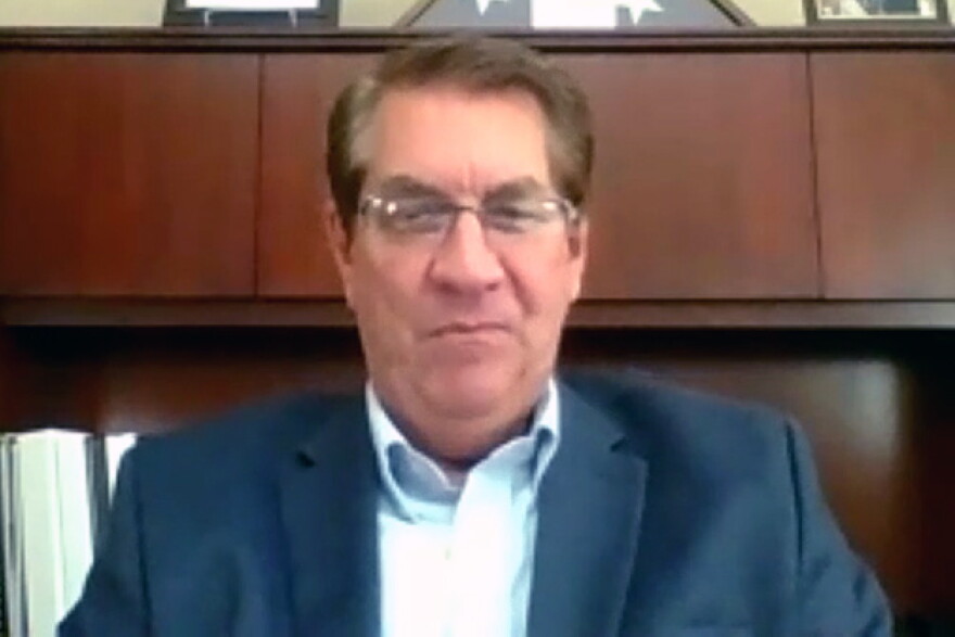 Terre Haute Mayor Duke Bennett on the Zoom interview Tuesday morning.