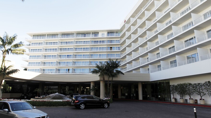 The Beverly Hilton Hotel in Beverly Hills, Calif.