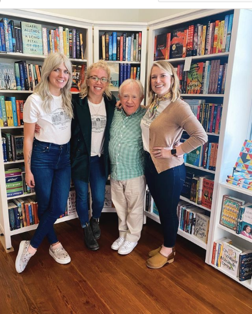 Leslie Jordan, with the owners of The Book & Cover