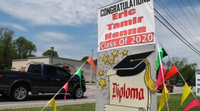 Schools across Indiana are doing what they can to celebrate seniors and the graduating class of 2020, including distributing or creating signs for people to post in their yards and communities.