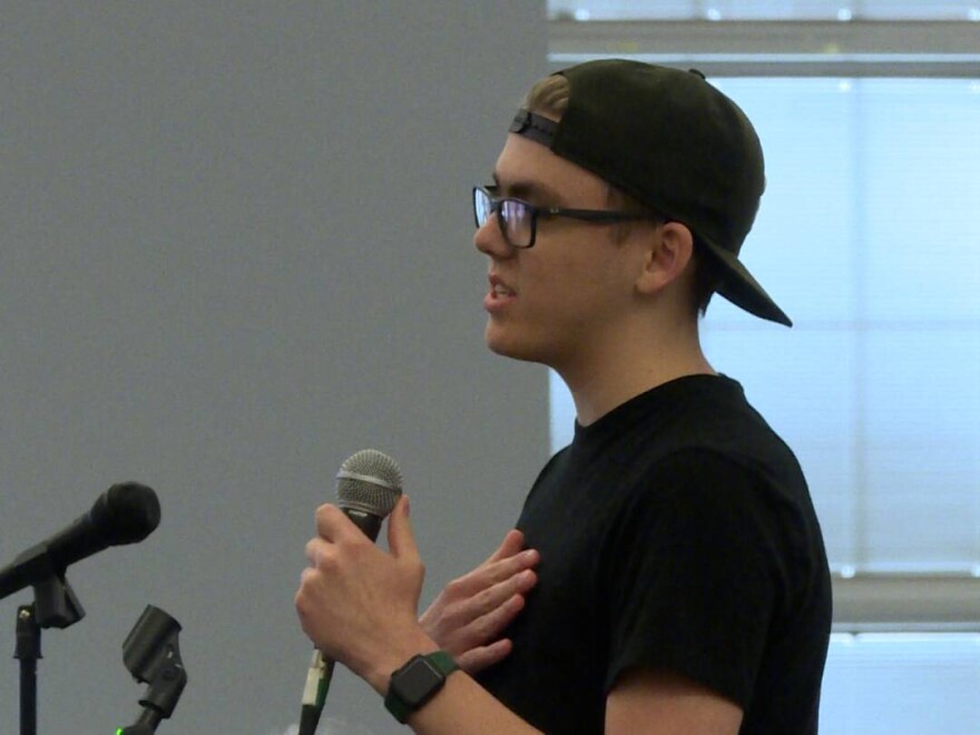 Bloomington High School South junior Max Pritchett said he's grown up in a warming world and has concerns about what it might look like for him and future generations.