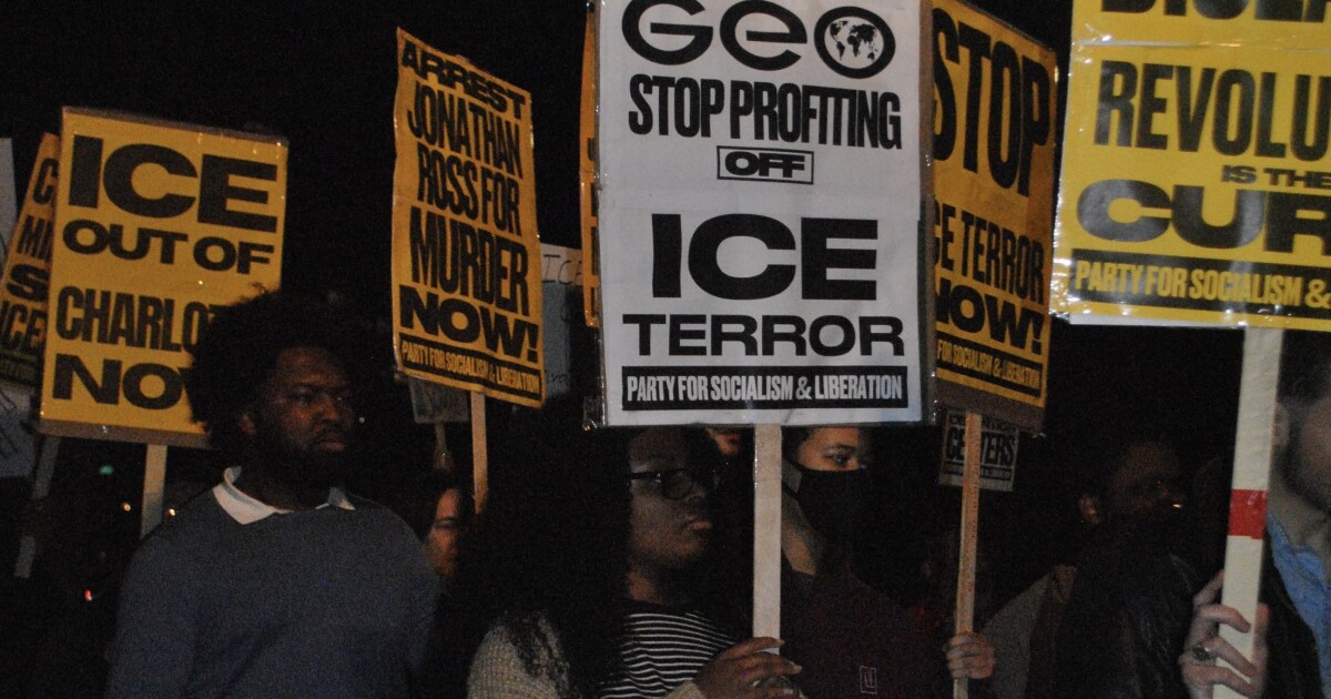 Protesters rally in Ballantyne against possible ICE detention center in North Carolina