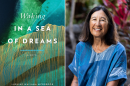 Native Hawaiian author Lurline Wailana McGregor, right, alongside her new novel, "Waking in a Sea of Dreams."