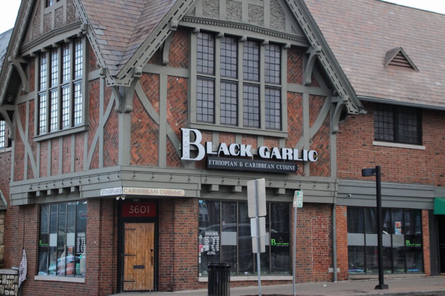 Black Garlic, the restaurant formerly known as Mesob, serves Ethiopian and Caribbean food on Broadway Boulevard in Kansas City, Missouri.
