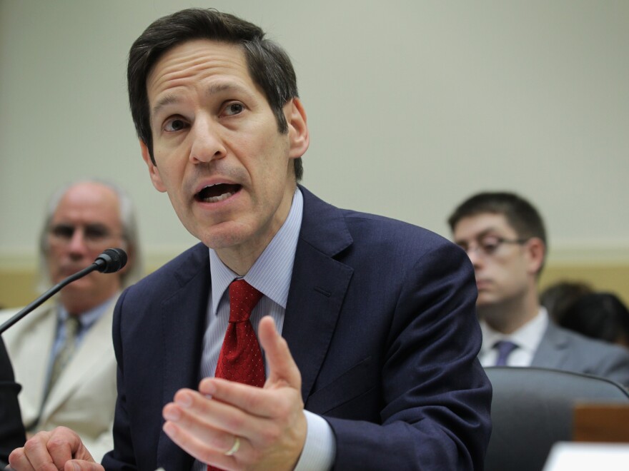 Dr. Tom Frieden, director of the CDC, testifies about the Ebola outbreak during a congressional hearing on Aug. 7.