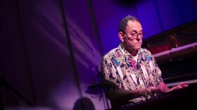 Francesco Crosara performs in the KNKX studios in 2024.