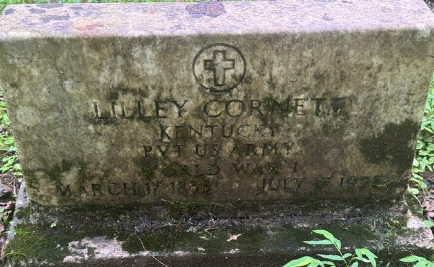 Lilley Cornett died in 1958 and is buried in the woods named for him.