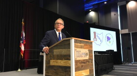 Pic: Gov.-elect Mike DeWine speaks at the winter gathering of the County Commissioners Association of Ohio and the County Engineers Association of Ohio. 