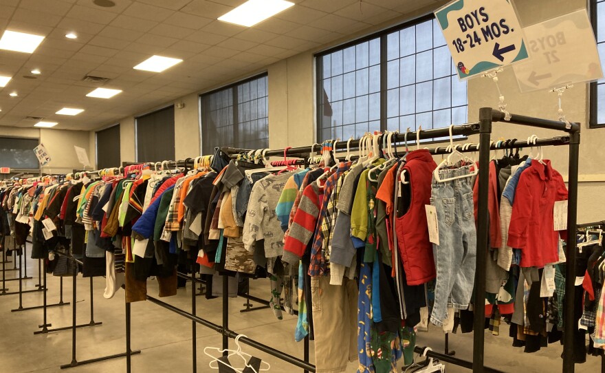 Boys clothes provided by local Frederick families.