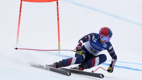 United States' Lauren Macuga skis during a women's World Cup downhill training run, Friday, Dec. 13, 2024, in Beaver Creek, Colo. (AP Photo/Robert F. Bukaty)
