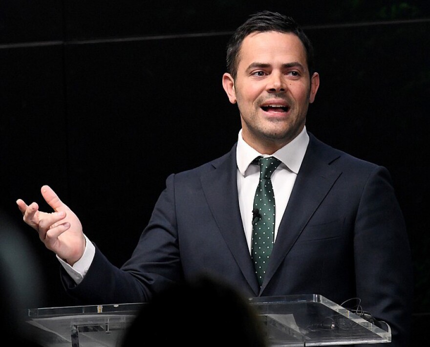 Hamilton County Mayor Weston Wamp, delivering his first State of the County Address at FreightWaves in downtown Chattanooga.