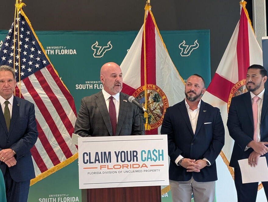 Florida CFO Blaise Ingoglia at the University of South Florida (USF) in Tampa on Oct. 7, 2026.