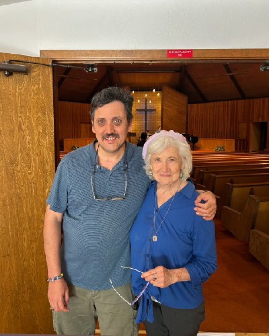 Joe Graham with his mom Katherine.