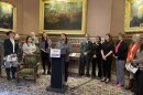 Brandolyn Bradley, of the of the University of Vermont's Frederick C. Binter Center for Parkinson's Disease & Movement Disorders, spoke in favor of banning paraquat at a Statehouse press conference on April 15, 2026.